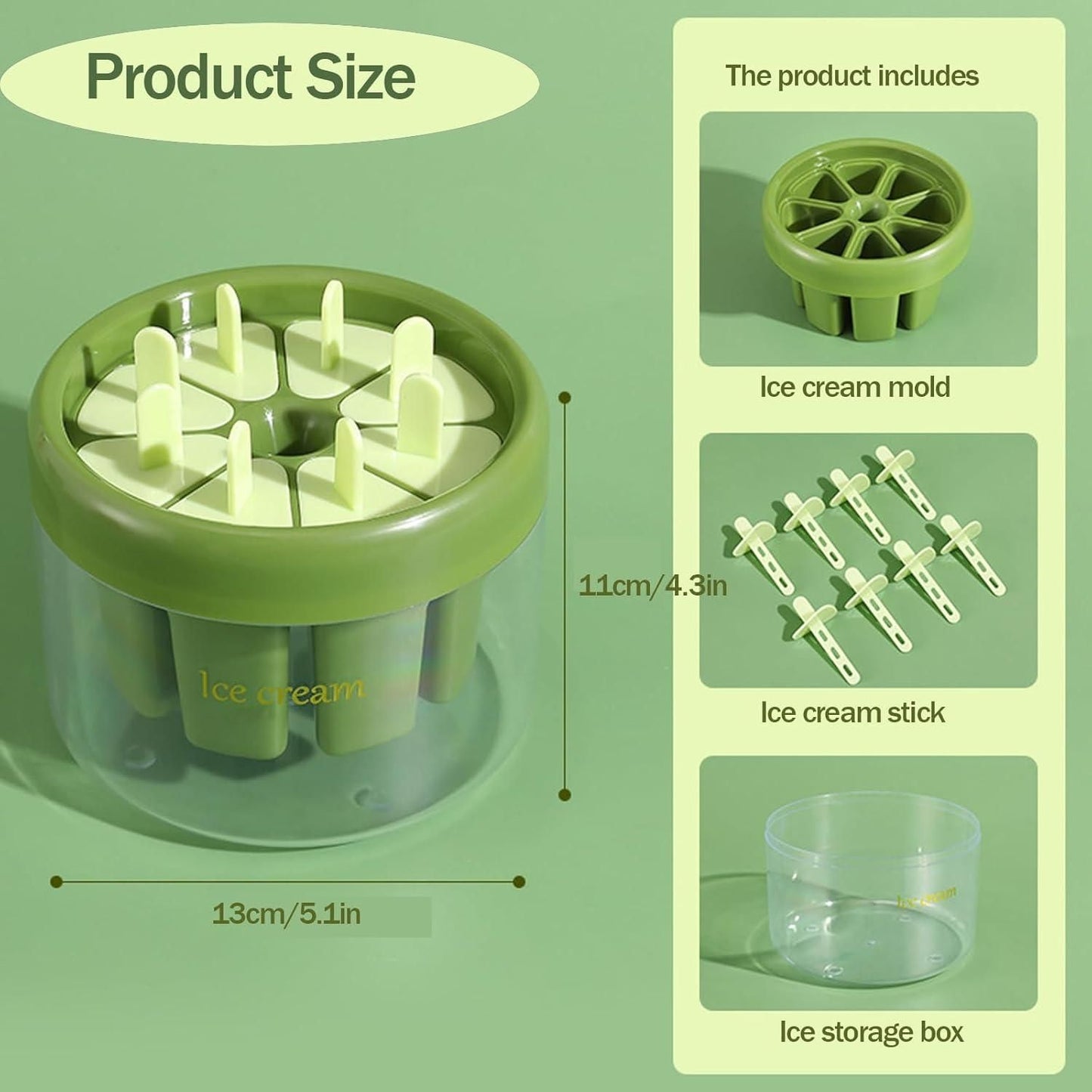 8 Piece Ice Pop Mould